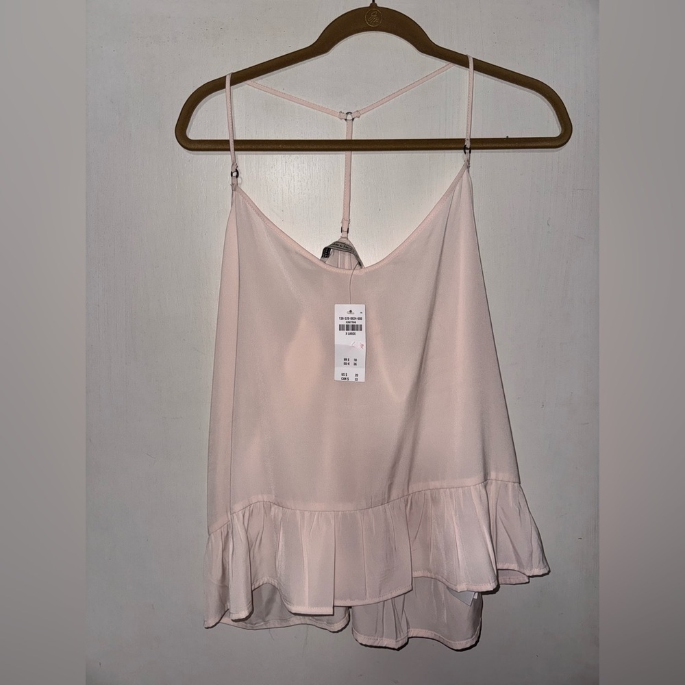 Abercrombie & Fitch Blush Ruffle Camisole